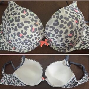 Victoria's Secret Animal Print Bra with Pink Accents